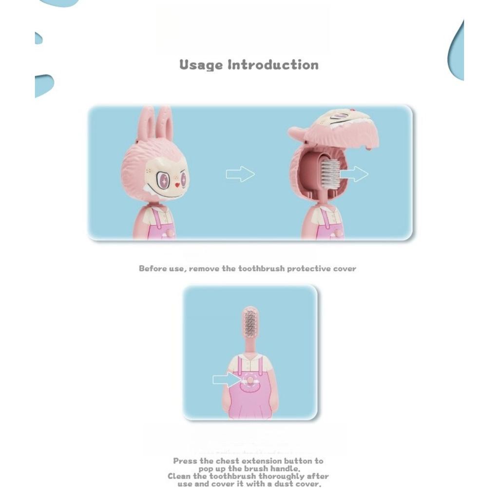 Kinderzahnbürste 2er-Pack, Cartoon-Zahnbürste mit weichen Borsten, Kleinkind-Übungsbürste mit niedlichen Tieren, umweltfreundliches ABS-Material