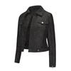 Womens Faux Leather Biker Jacket With Multiple Zippers Long Sleeve Open Front Coat Lightweight