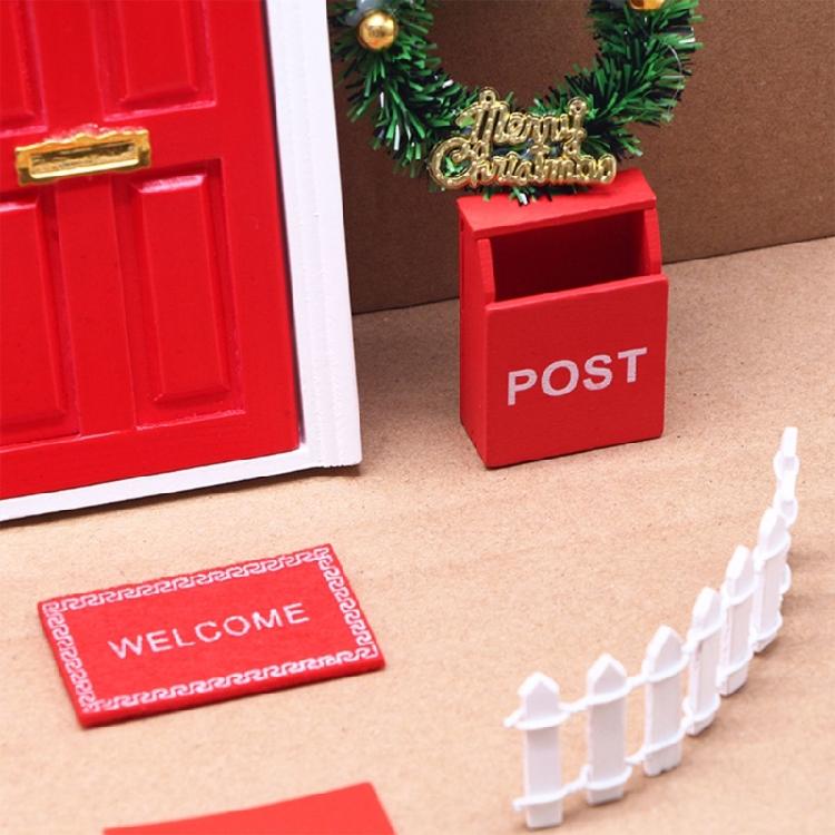Mini Christmas Tree Ladder Carpet Decorations Miniature Dollhouse Accessories