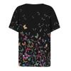 Women's T Shirt Tee Print Button Short Sleeve Daily Weekend Fashion Basic V- Neck Regular Top