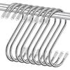 Large S-shaped Hook, Stainless Steel, with Vinyl Cover, Rust-resistant and Scratch-resistant, 15kg Weight Capacity, Perfect for Hanging Small Items In