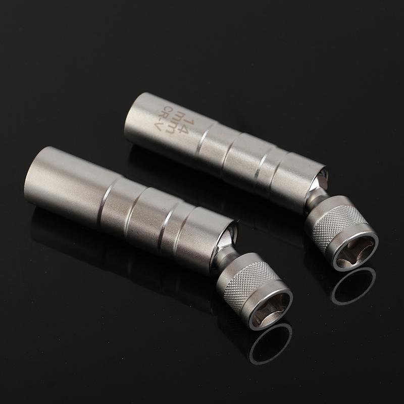 14/16Mm Set Universal Joint With Magnetic Flexible Socket Thin Wall 3/8" Drive Car Repair Tool Spark Plug Socket Wrench Adapter