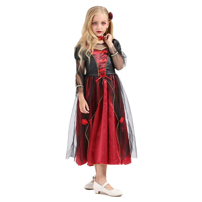 Halloween Costume Haunted House Party Game Cosplay Children Stage Show Queen Vampire Cosplay