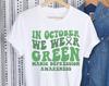 Manic Depression Awareness Shirt, Support Manic Depression Walk Tees, Green Ribbon Shirts, Matching Family Support Squad