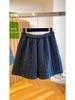 Damen Retro Gepolsterte Kaschmir Zopfmuster Shorts - Weiter Bein A-Linie Bootcut für Herbst/Winter