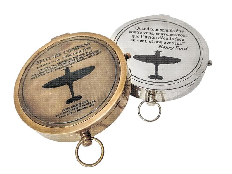 Poem Flight Compass, Paper Weight Pocket Compass, Desk Compass, Nautical Decor Handmade, Gifts For Dad, Retirement Gift, Christmas Decor