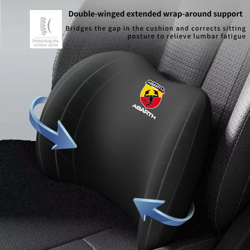 Car Headrest Neck Pillow Memory Foam Protective Lumbar Support For FIAT Abarth 500 Punto Tipo Panda Ducato Bravo Stilo Fiorino V8