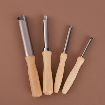 4 Pieces/set Stainless Steel Hole Puncher Carving Sculpture Modeling Pottery Cutting Punching Ceramic Polymer Clay Tools