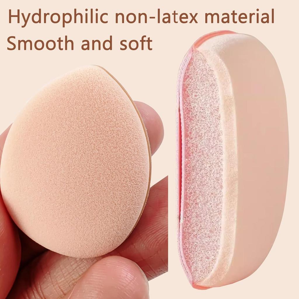10 Stück Finger Puderquasten Mini Make-up Schwamm Weiche Beauty Make-up Blender Quaste für Foundation Gesichtspuder Unter den Augen Setting Concealer Geschenk für Frauen