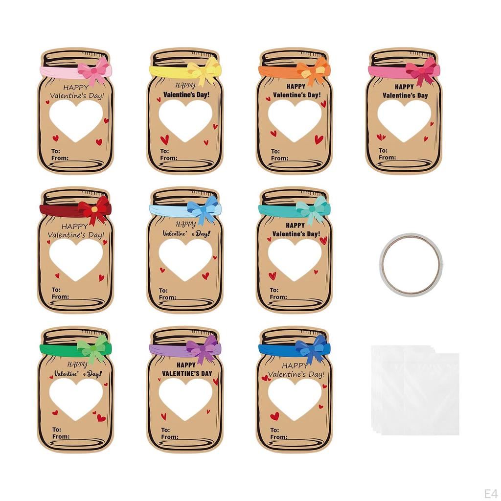 Valentine's Day Cards Children Valentine Card Class Children's Hollow Candy Jar