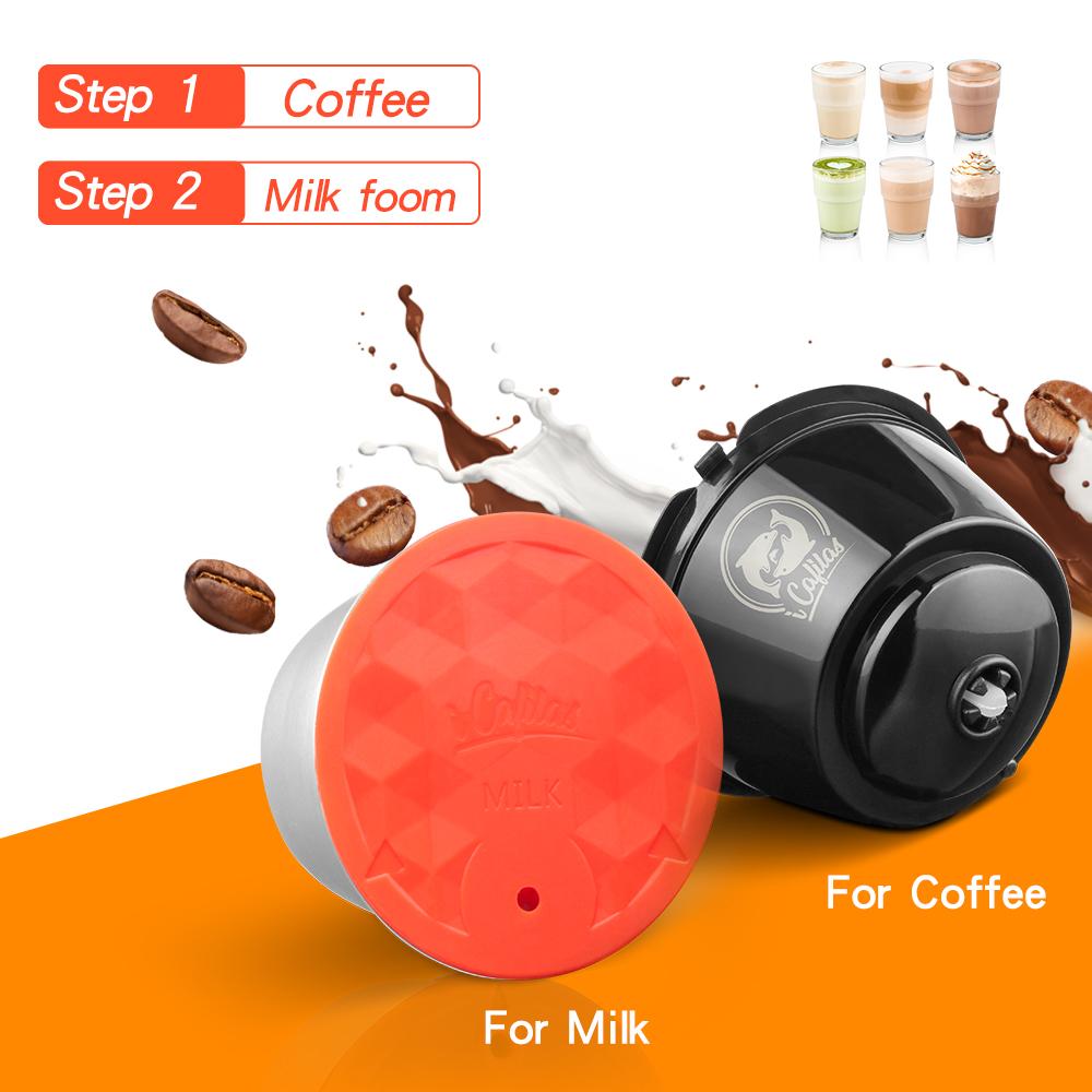 Reusable Coffee & Milk Foam Capsules For Nescafe Dolce Gusto Refillable Coffee Filter Latte Maker