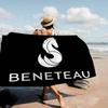 B-BENETEAU Logo Microfiber Printed Beach Towel Mountain Climbing Yoga Beach Swimming Running Absorbent Soft Towel