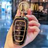 Fashion Plating Tpu Car Key Cover For Hyundai Santa Fe Tucson  Nexo Nx4 Atos Solaris Prime 4 Button Luxury Key Case