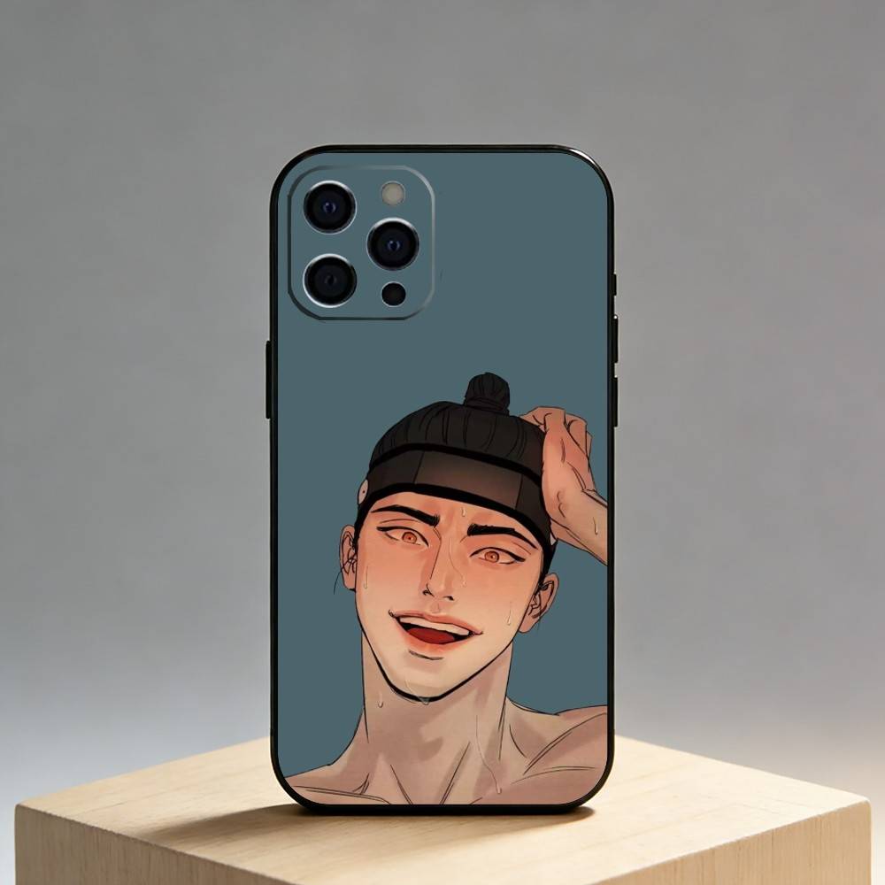 Painter The-w-Nights-Anime Phone Case For iPhone17,16,15,14,13,12 Plus,Max Soft Silicone Black Cover
