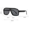Non-polarized Vintage Large Frame Square Sunglasses Men Women Toad Looking Glass Fashion Outdoor Travel Sunshade Sunscreen Eyeglasses