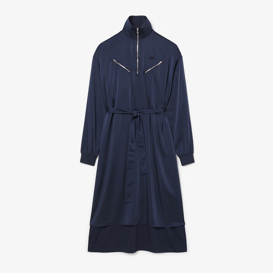 Lacoste Women's Fluid Zip Detail Dress EF9776-55G166