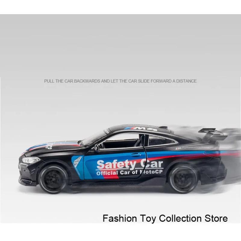 1/32 BWM-M4 Alloy Car Model High Simulation Diecasts Toy with Sound and Light Pull Back Vehicles Decoration Toys for Kids