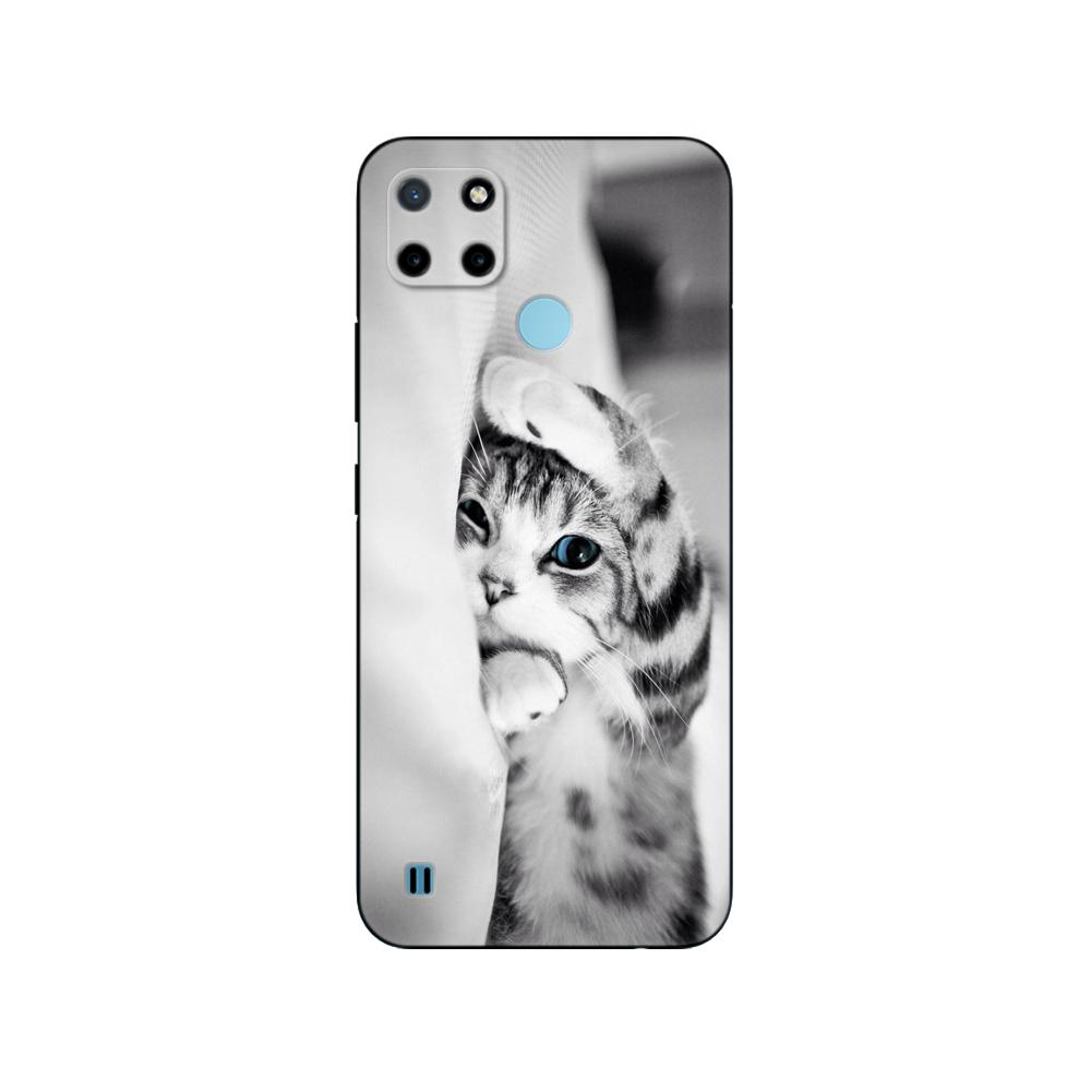 For Realme C21Y C25Y Case Silicon Phone Back Cover For OPPO Realme C21Y C25Y 4G Soft Case RMX3261 Coque 6.5inch Black Tpu Case