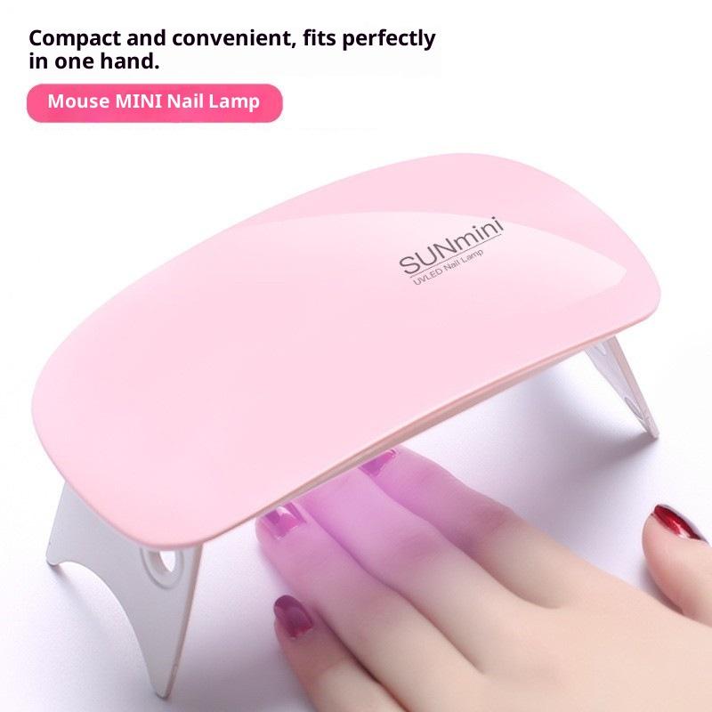 Mini UV LED Nail Lamp 6W For Curing Nail Gel Polish Portable Foldable 45s/60s Timing Manicure Dry Machine Nail Art Drying Tool