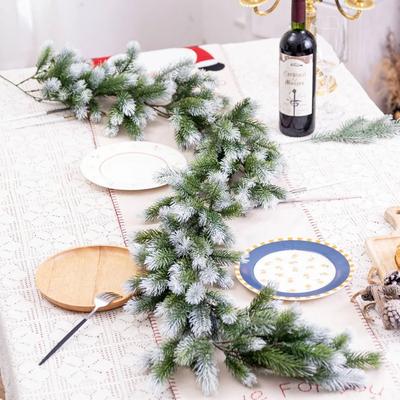 1pcs Artificial Plant Christmas Garland with Lights Fir Pine Tree Branch Christmas Decoration Rattan Wreath Vine for Home Decor