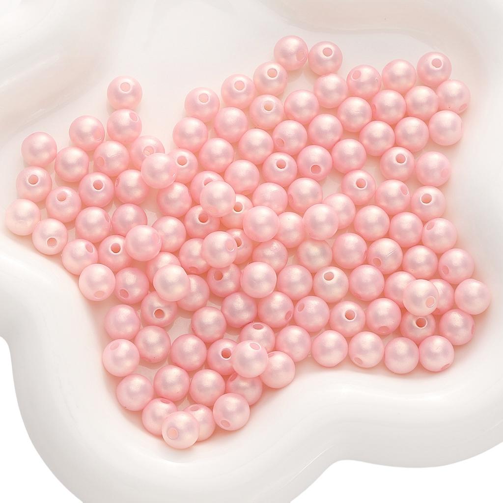 Handmade Beads 8mm Acrylic Dream Color Fantasy Gold Round Beads Handmade DIY Hand String Beads Accessories Bracelet Necklace Jewelry Loose Beads