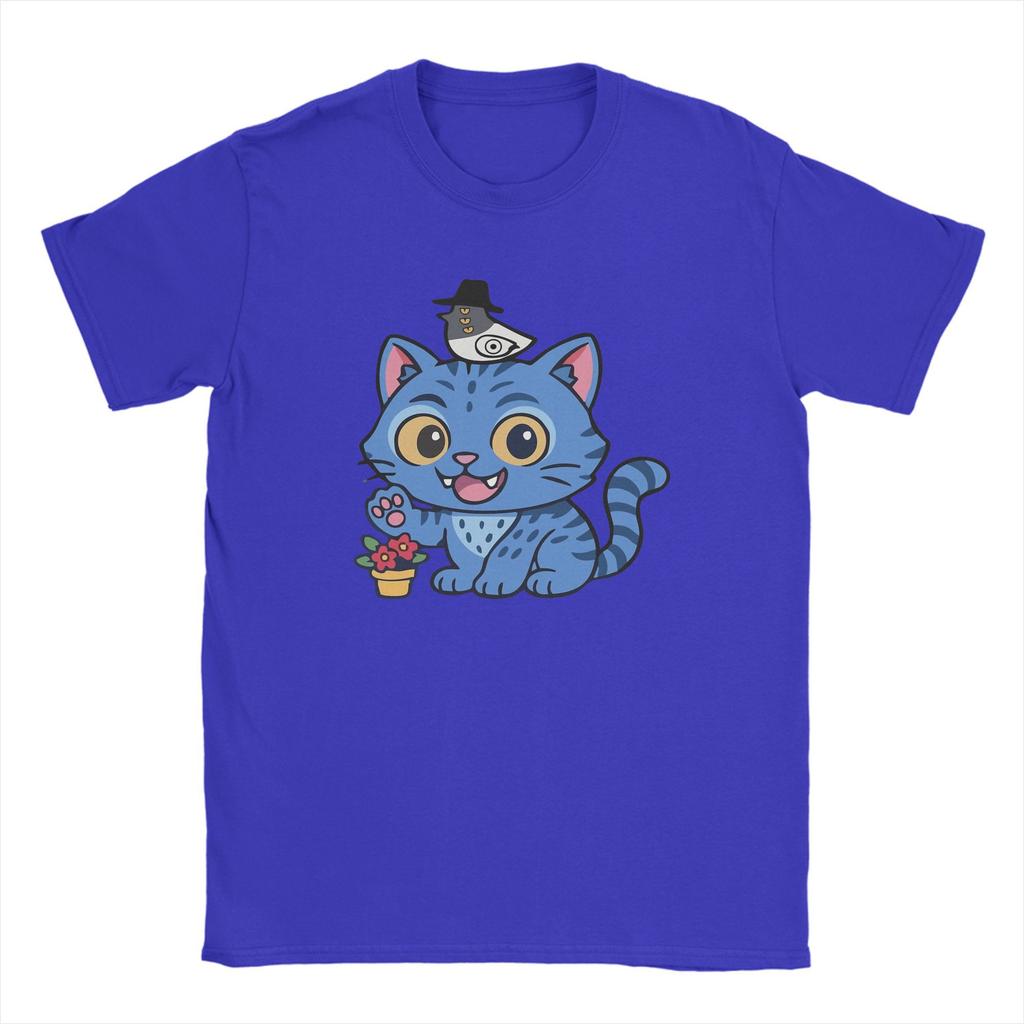 Chibi Derpy Tiger KPop Dämonenjäger Herren T-Shirts Lustiges T-Shirt Kurzarm Rundhals T-Shirt Baumwolle Partykleidung