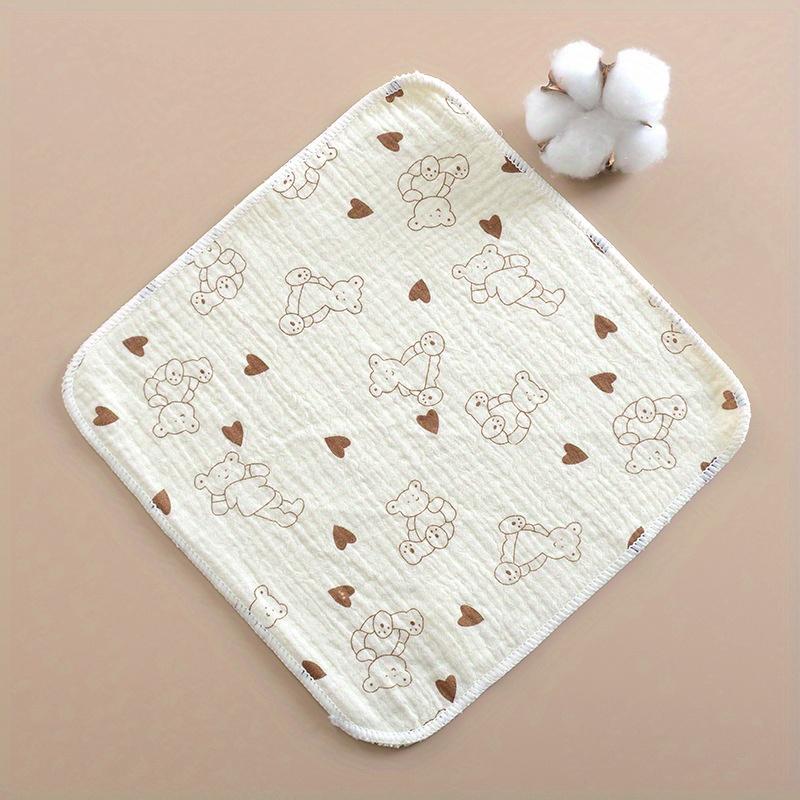 5/10/20pcs All Cotton Gauze Small Towels,Four-Layer Hemmed Pure Cotton Design,Face Towel,Drool Towel, For Shower,Travel -Easter,