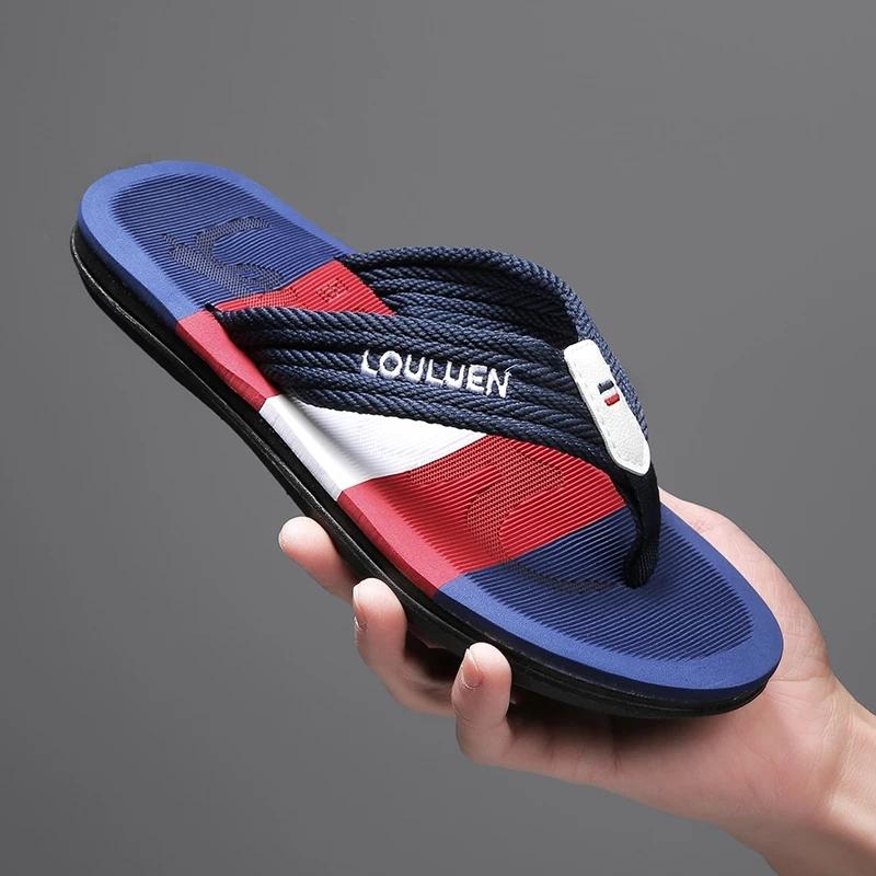 Fashion 2024 Men Fashion Breathable Casual Men Slippers Summer Outdoor High Quality Brand Hot Sale Flip Flops Men Summer Beach Slippers