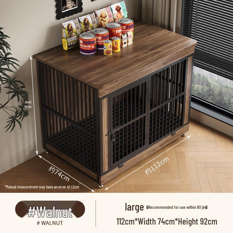 Wooden Dog Crate Villa with Toilet - Stylish Furniture for Small, Medium, Large Dogs
