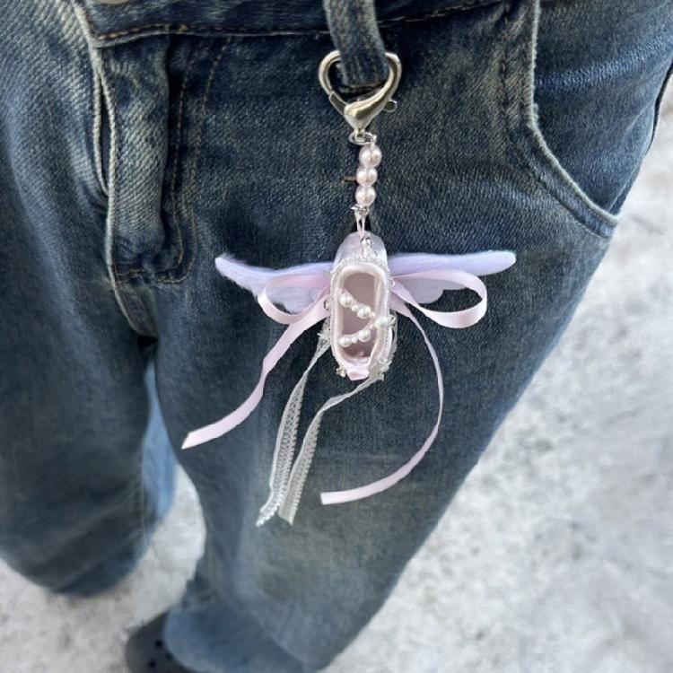 Angel Theme Sturdy Keyring Cloth Metal Blend Decorative Charm For Keys Backpacks Gift Giving