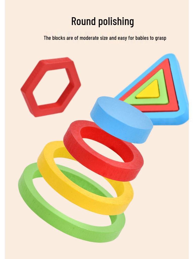 Montessori Wooden Shape Puzzle for Infants and Toddlers