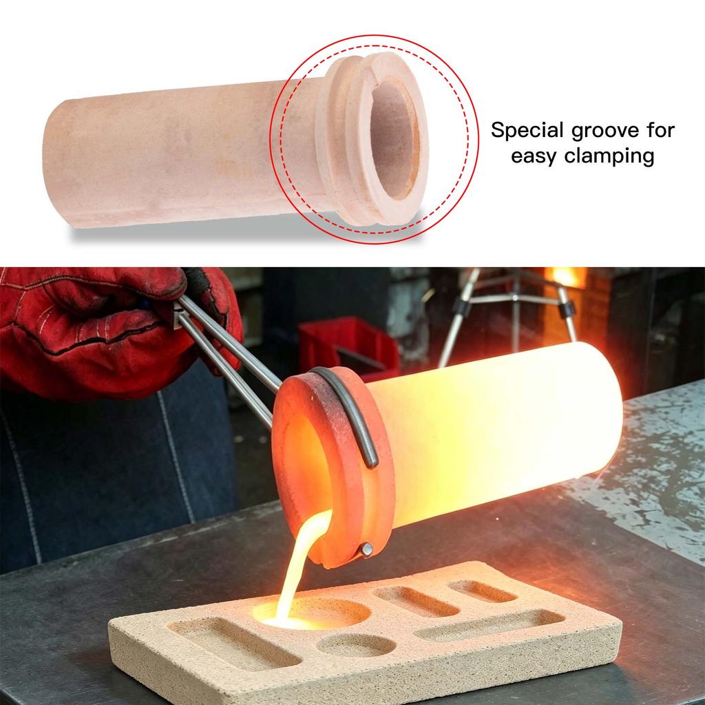 1400W 1-3KG Gold Melting Furnace, Electric Jewelry Melting Machine with Crucible & Ingot Mold, for Gold & Silver
