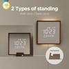 mooas Wooden Frame Backlit Nightlight LED Wall 3 Usage Selectable Can be Installed in 2 Wall Multifunctional LED Alarm Hour Remote 4 Levels of