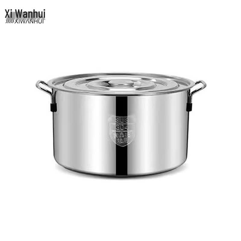 Xiwaihui Large Capacity Thickened 304 Stainless Steel Soup Pot with Lid