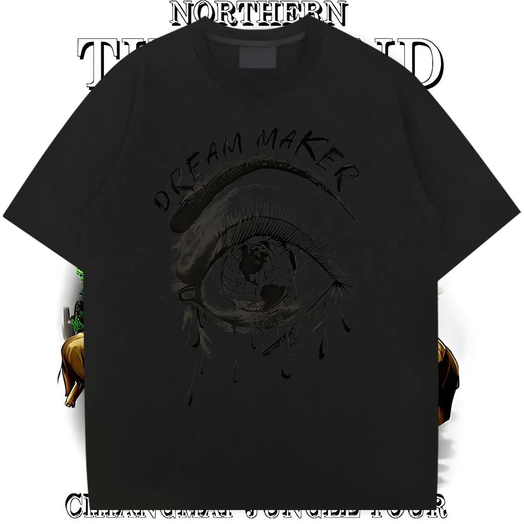 Cool Tshirt for Unisex Unisex Dream Maker Print Short Sleeve Cotton Soft Anime Printing Street Unisexs T Shirts DIY Printed