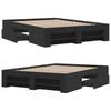 Bed Frame Black 135 x 190 cm Particleboard