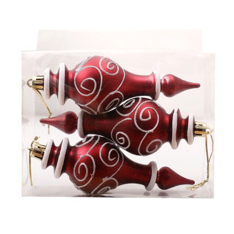 Hand-Painted Flat Candy Christmas Tree Ornament Set