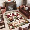 Gnome Theme Crystal Velvet Rug Personalized Custom Name Text Soft Floor Mat Home Decor