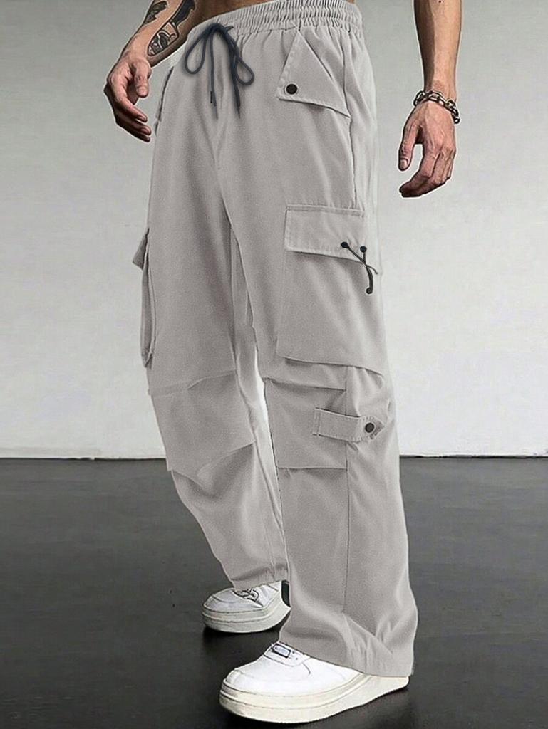 Amerikanische funktionelle Fallschirmjäger-Overalls Herren Herbst locker weiter gerader schnelltrocknender lässiger Hosen-Trend
