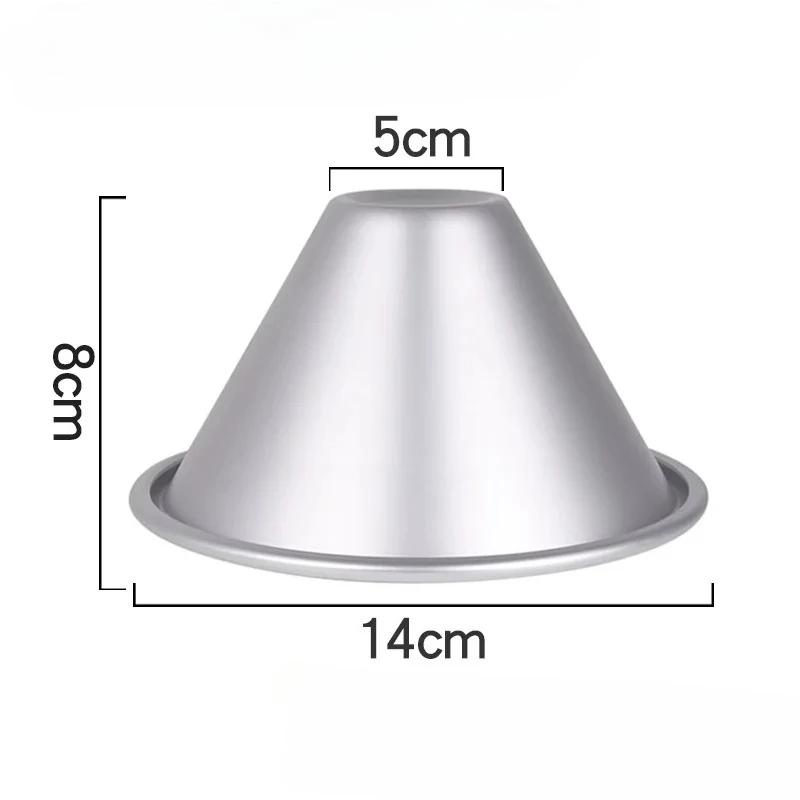 

2025 Hot Diameter Big Volcano Cone Burning Mountain Shape Aluminum Alloy Metal Cake Mold Mousse Cheese Bread Egg Tarts Molds