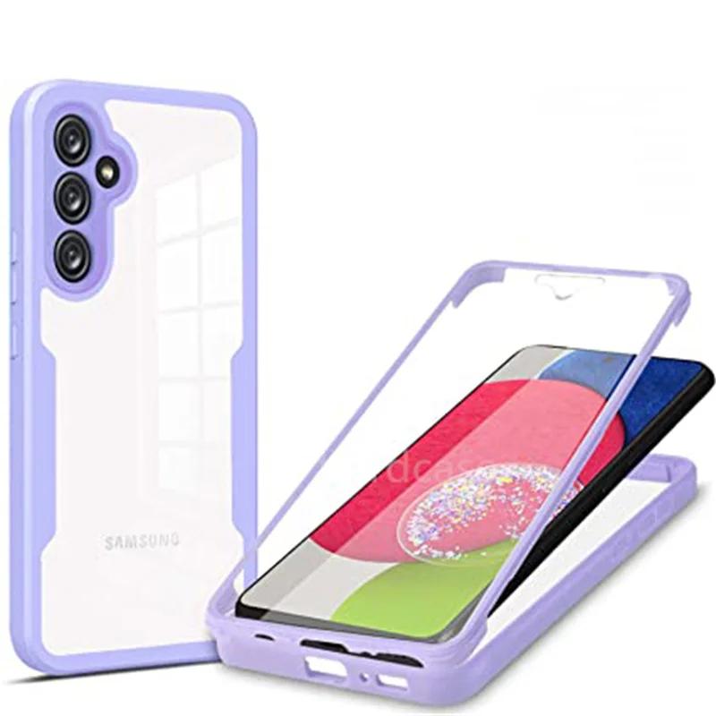 360 Doppelseitige Stoßfeste Vollkörperhülle Für Samsung Galaxy M53 M12 M22 M32 A54 A04S A14 A24 A04E A34 A23 M33 Silikonhülle