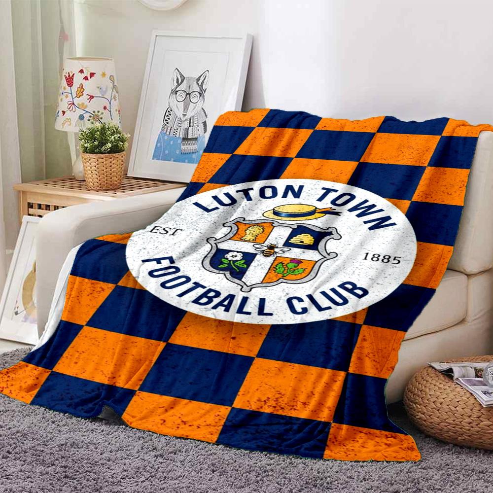 Coperta in Flanella con Stampa Luton Town FC Alta Qualità Calda Confortevole Coperta per Tutte le Stagioni Perfetta per Regali Decorazione per la Casa