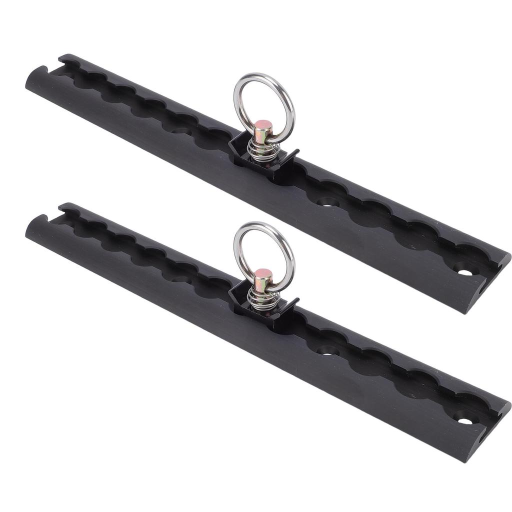 Aluminum L Track 304mm Thickened L Track Tie Down Rail with 4 Round Rings for Motorcycles ATVs Dirt Bikes Pickup Trucks