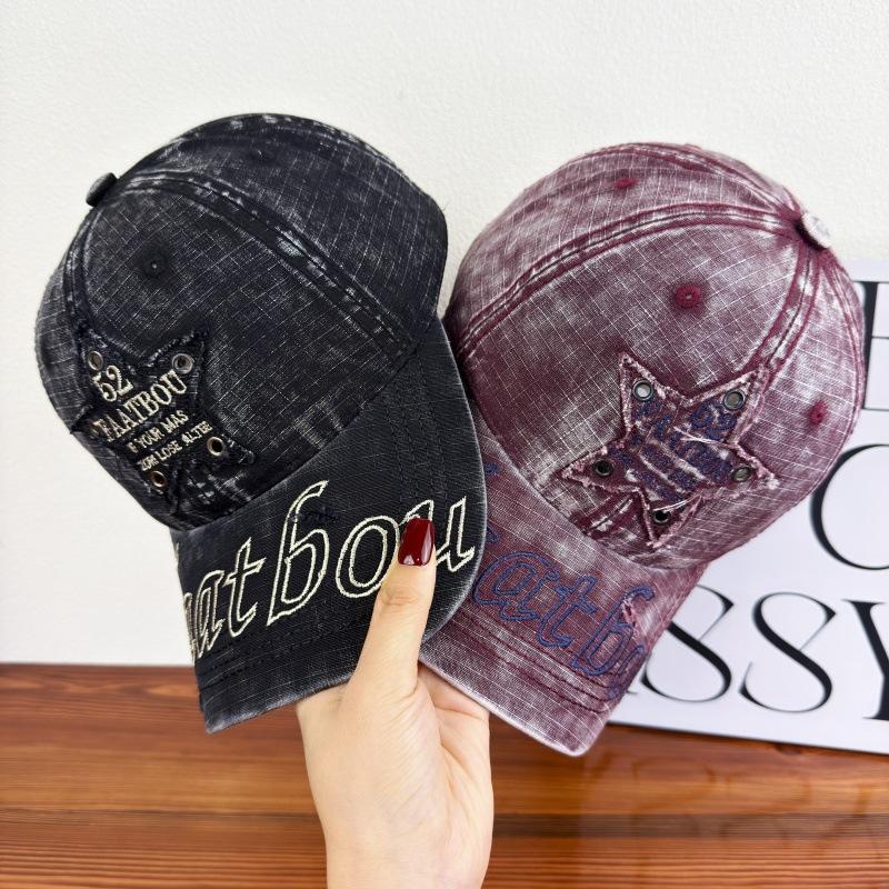 1PC Japanese-style Retro Spring and Autumn New Style Individual Five-pointed Star Embroidered Letter Baseball Cap