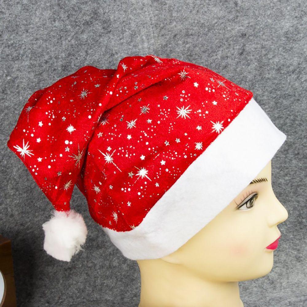 Supplies Adult Stripe Snowflake Plaid Plush Warm Cap Children Hat Christmas Hat Santa Claus Hat