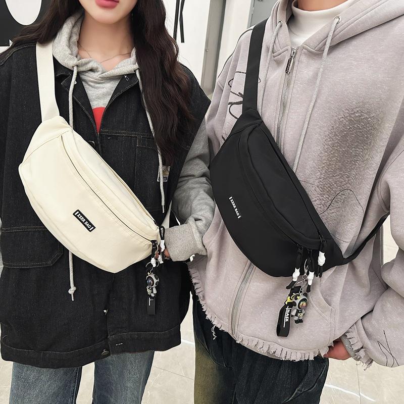 Fashion Couple Fashion Simple Niche Design Breast Bag Trend Casual Versatile Sports Messenger Bag