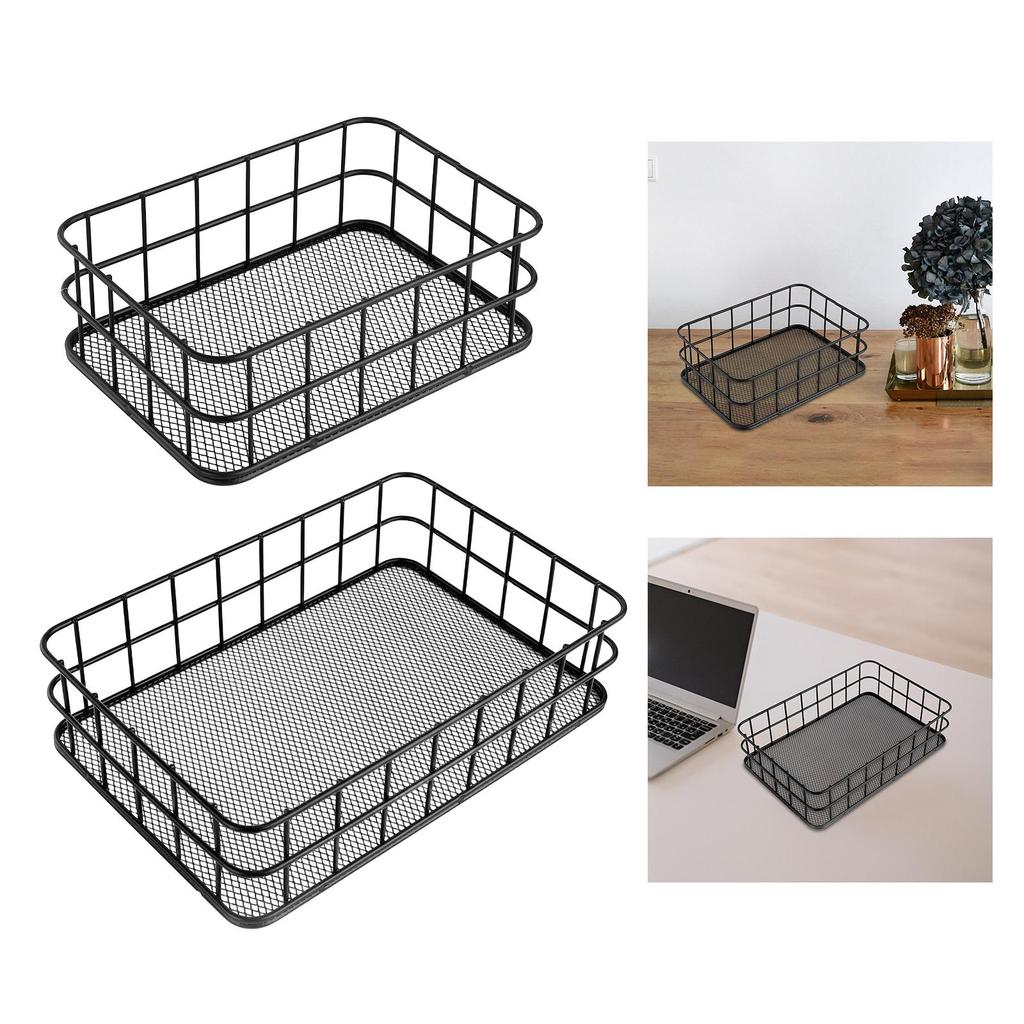 Wire Basket Simplify Vintage Storage Basket for Bedroom Bathroom Closets