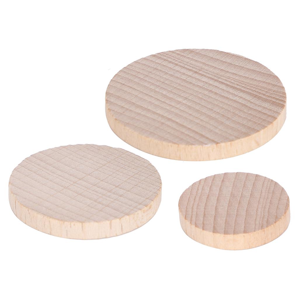 100Pcs Blank Wood Discs Wooden Crafts DIY Decoration Maker HandMade Accessories
