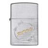 ZIPPO ZIPPO DESIGN Logo Silver and 49879 Lighter, Engraved, Gold, [product]