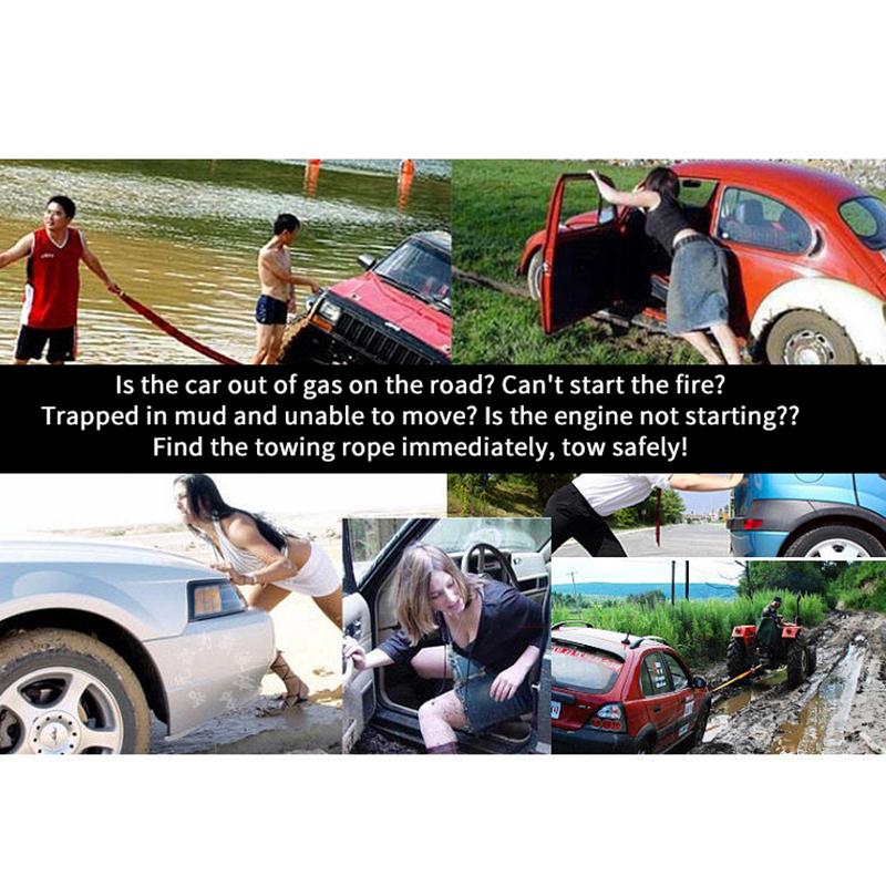 4/5 Meter Tow Rope For Truck Snatch Strap Off-road Towing Ropes Trailer Winch Cable Belt Car Traction